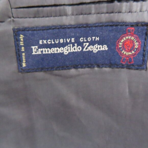 Coppley Ermenegildo Zegna Cloth Custom Blazer Jacket Sports Coat 46L Gray Stripe - Picture 7 of 14
